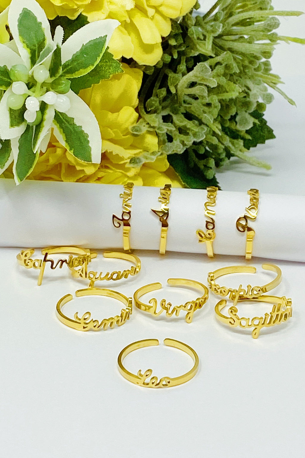 Zodiac Sign Adjustable Ring