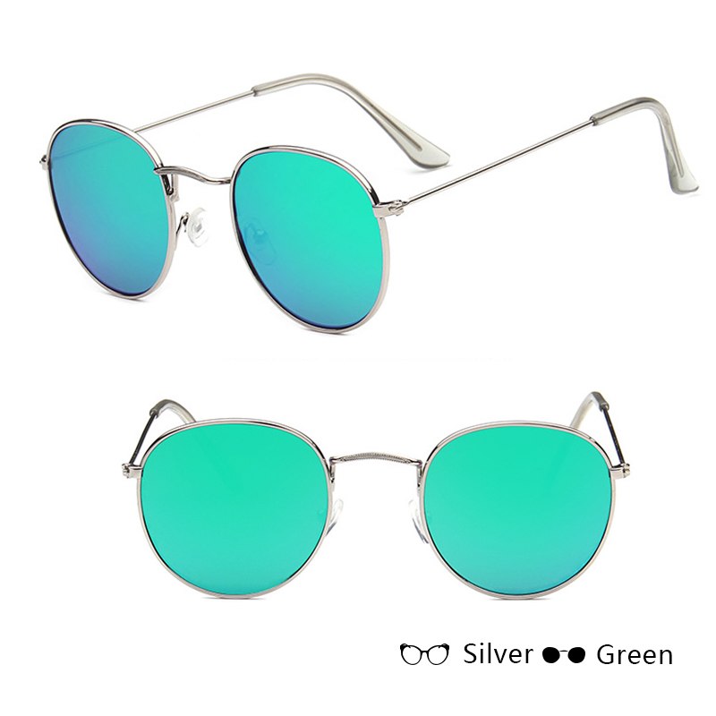 Retro Round Frame Sunglasses - Multiple Colors