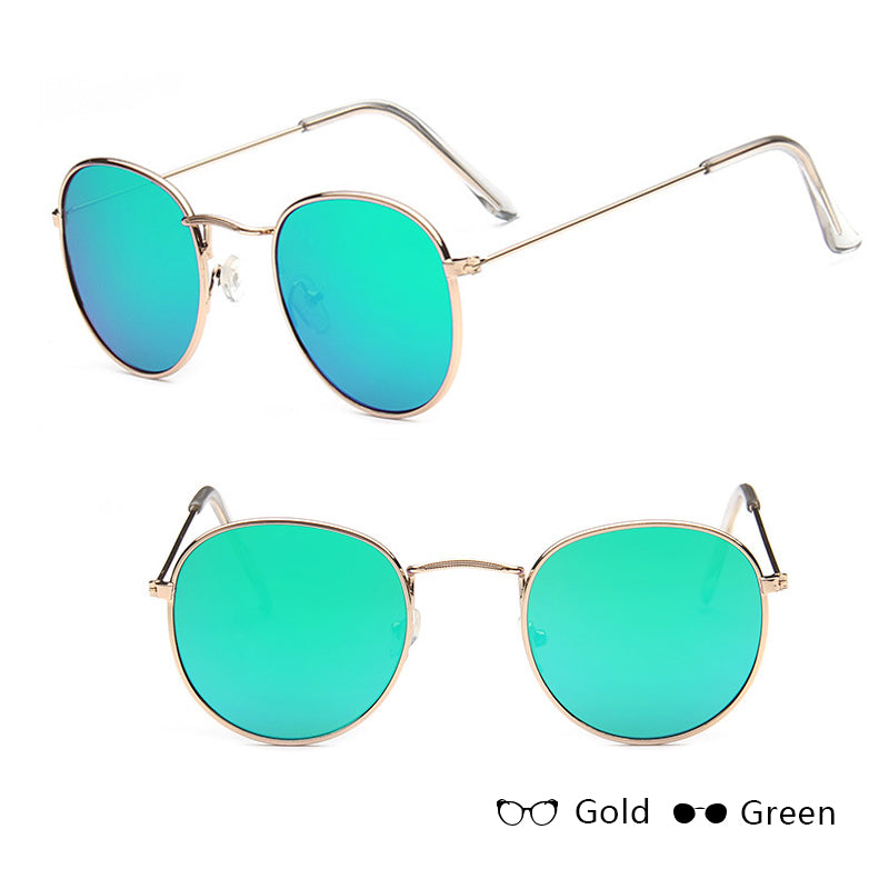 Retro Round Frame Sunglasses - Multiple Colors