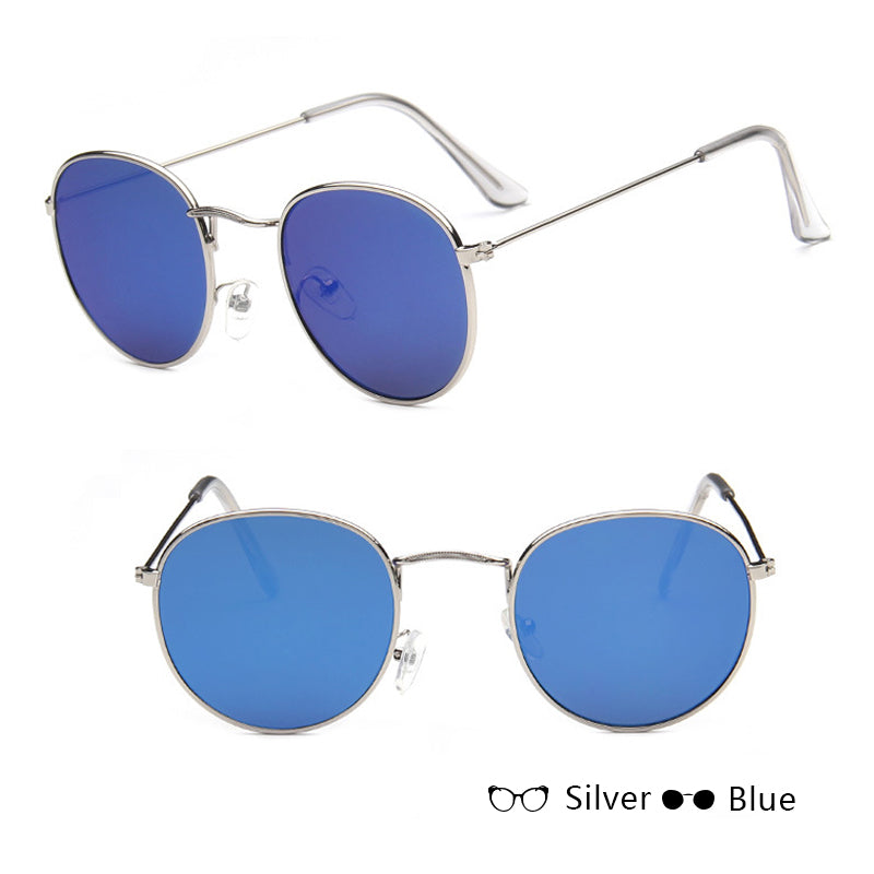 Retro Round Frame Sunglasses - Multiple Colors