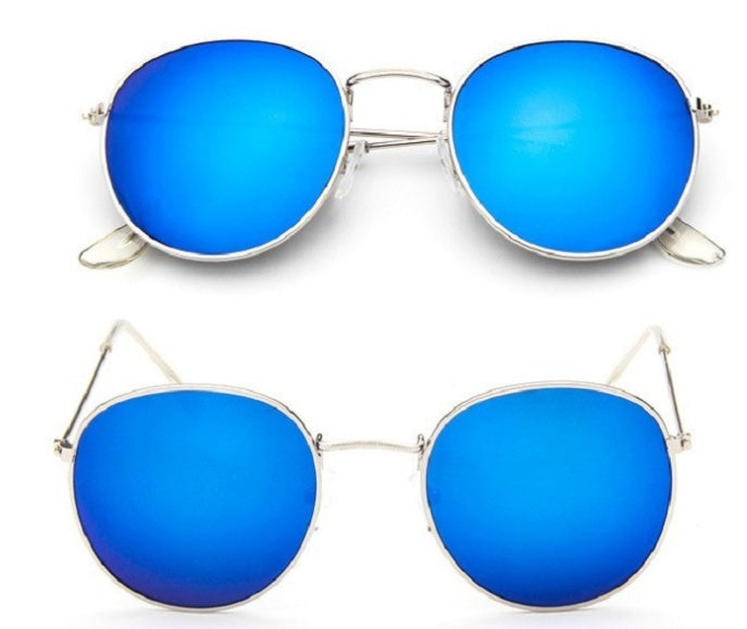 Retro Round Frame Sunglasses - Multiple Colors
