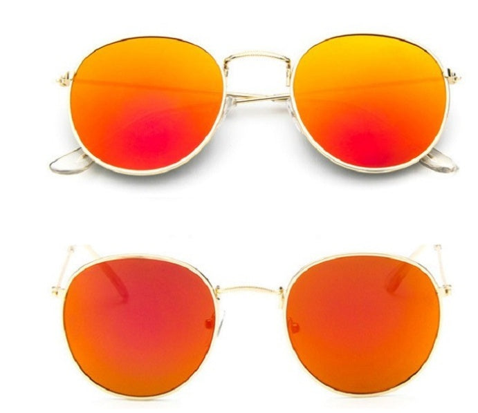 Retro Round Frame Sunglasses - Multiple Colors