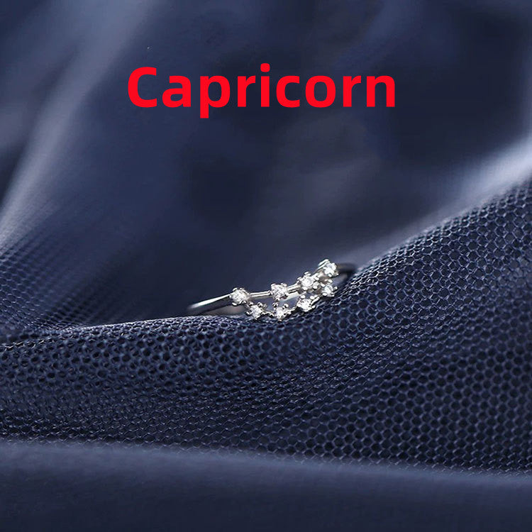 Zodiac Constellation Ring – Silver Plated