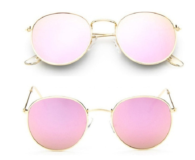 Retro Round Frame Sunglasses - Multiple Colors