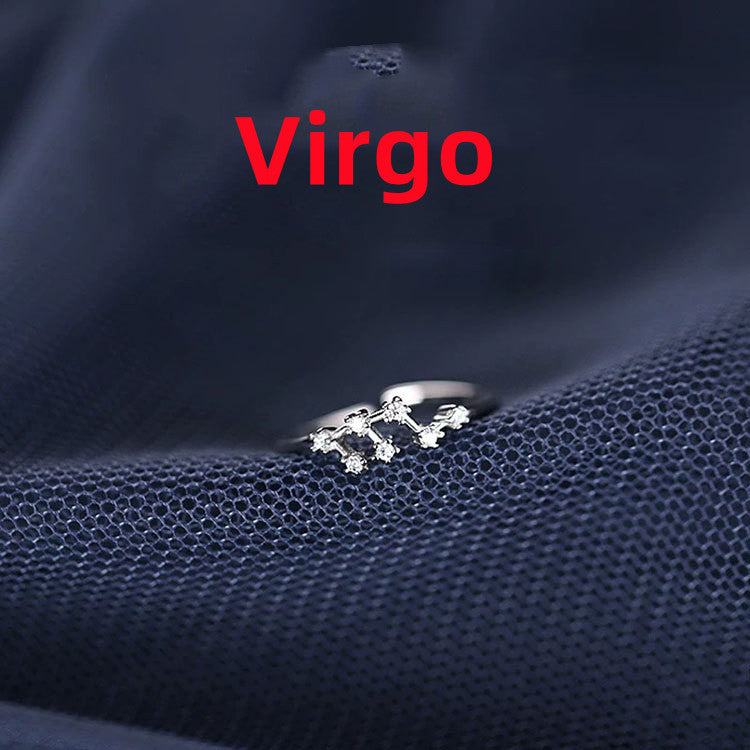 Zodiac Constellation Ring – Silver Plated