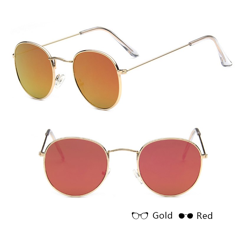 Retro Round Frame Sunglasses - Multiple Colors