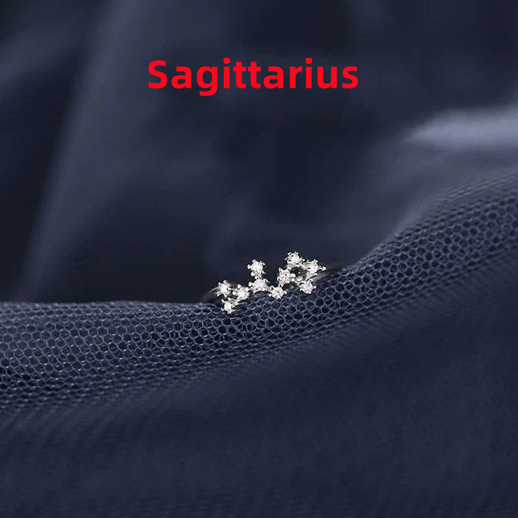 Zodiac Constellation Ring – Silver Plated
