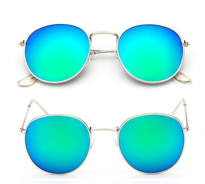 Retro Round Frame Sunglasses - Multiple Colors