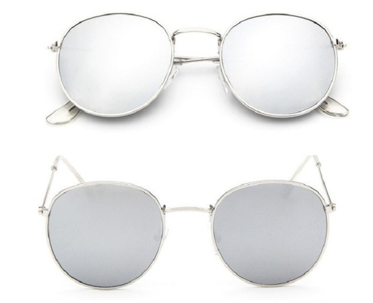 Retro Round Frame Sunglasses - Multiple Colors