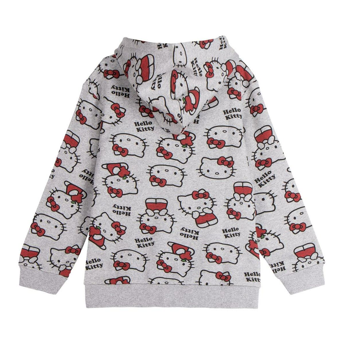Girls Hello Kitty Hooded Sweatshirt in Grey