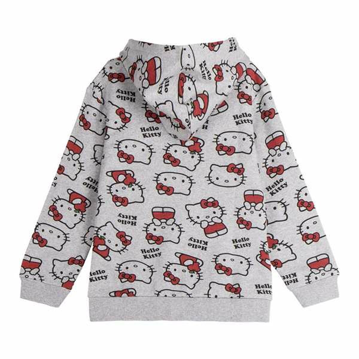 Girls Hello Kitty Hooded Sweatshirt in Grey