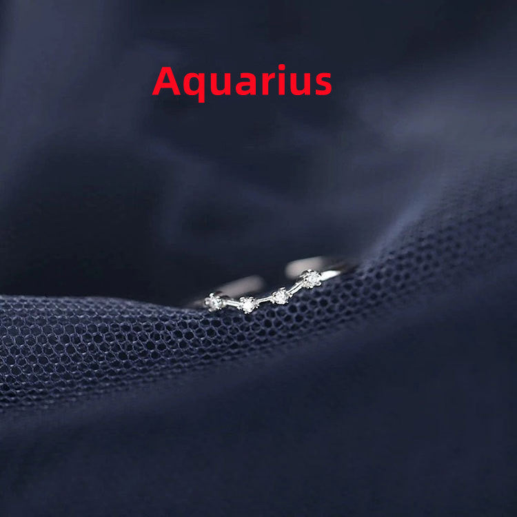 Zodiac Constellation Ring – Silver Plated