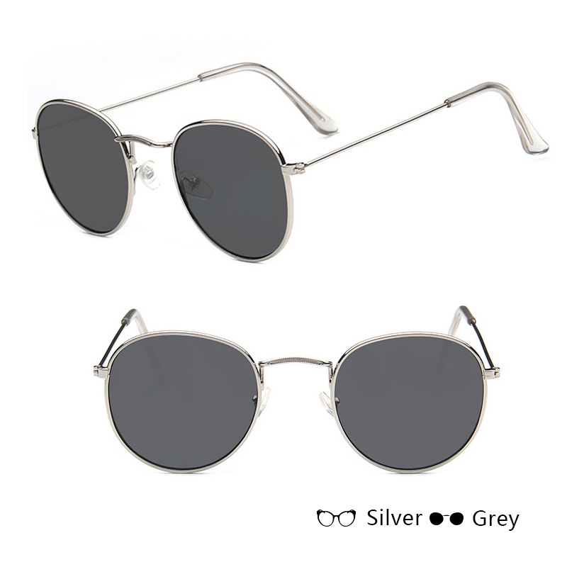 Retro Round Frame Sunglasses - Multiple Colors