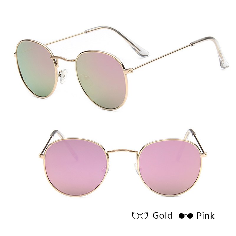 Retro Round Frame Sunglasses - Multiple Colors