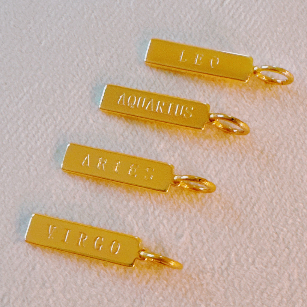 Zodiac Sign Bar Style Charm
