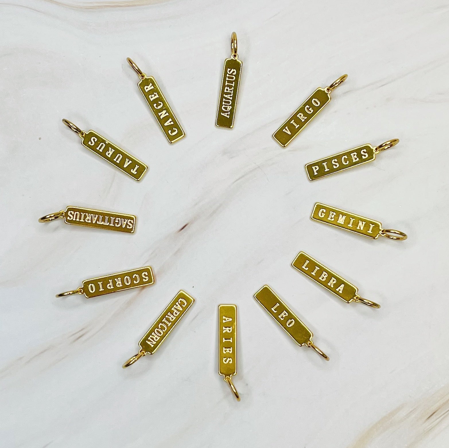 Zodiac Sign Bar Style Charm