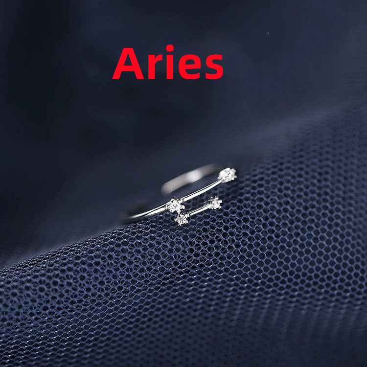 Zodiac Constellation Ring – Silver Plated