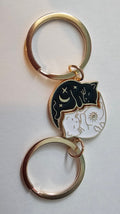 Sleeping Cats Yin Yang Friendship Keychain