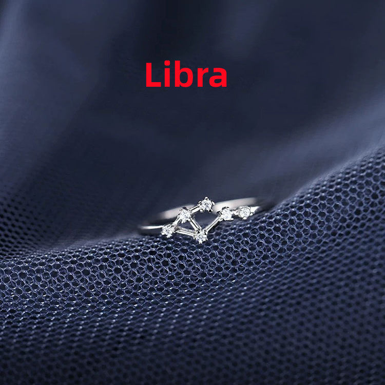 Zodiac Constellation Ring – Silver Plated