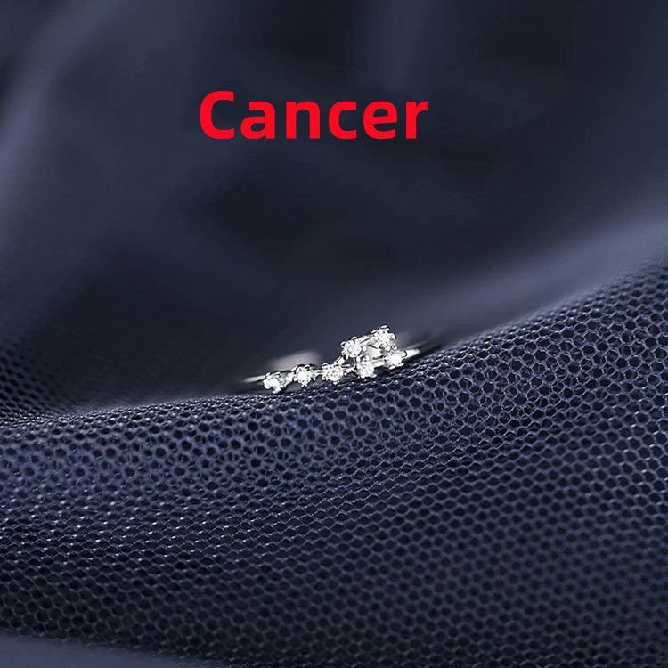 Zodiac Constellation Ring – Silver Plated